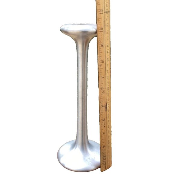 Vintage IKEA Candleholders Set of 2 KAGLA Carl Ojerstam Design Brushed Aluminum - Picture 2 of 3